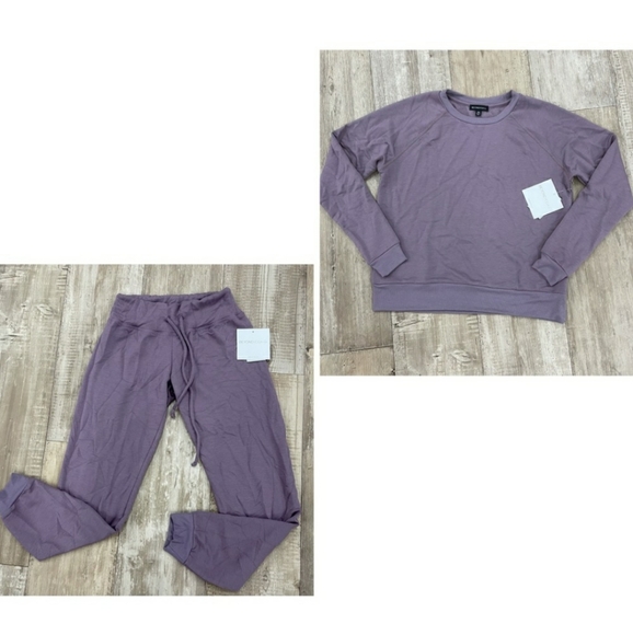 Beyond Yoga Pants - Beyond Yoga Sweatshirt Top & Jogger Bottom Set Wildo Purple XS nwt
